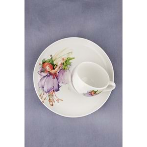 Violet fairy sunumluklu kahve fincan takımı