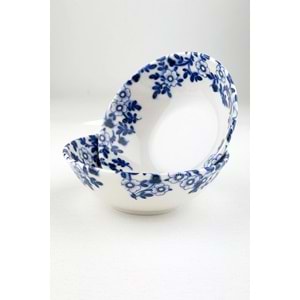 Blue blanc porselen ikili kase