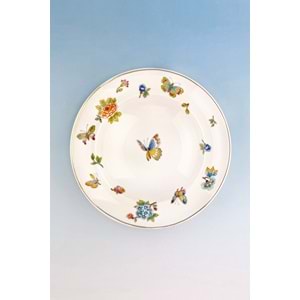 Çiçek buketi altın yaldızlı büyük boy salata kasesi