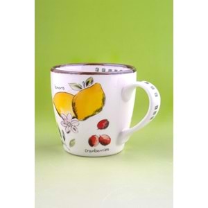 Fruit tea akıtma porselen kupa
