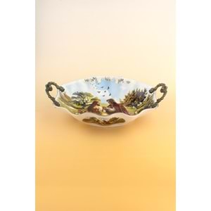 Special serenad dekoratif derin oval kare tabak