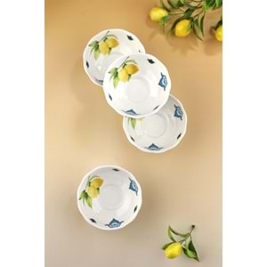 Lemon & blue blanc 4 parça porselen kase/çerezlik