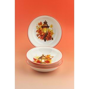 Oranj candles 4 parça porselen çerezlik