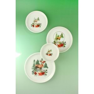 Christmas deer 4 boy porselen tabak seti