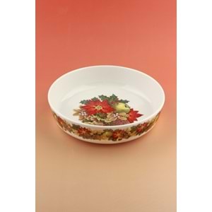 Meyve çiçekleri porselen salata kasesi