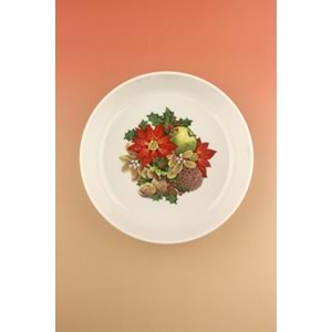Meyve çiçekleri porselen salata kasesi