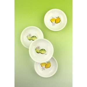 Limon 4 parça porselen çerezlik