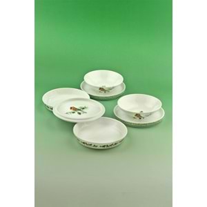 Cardinal 7 parça porselen tabak & kase seti