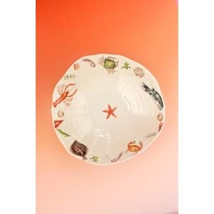 Balık büyük boy porselen salata kasesi