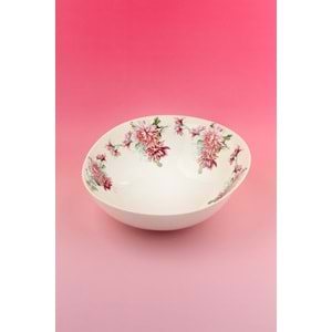 Krizantem büyük boy porselen salata kasesi