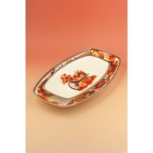 Retro fall'25 garden 2 boy porselen kayık tabak