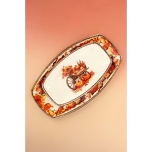 Retro fall'25 garden 2 boy porselen kayık tabak