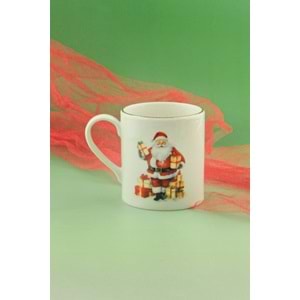 Santa altın yaldızlı porselen kupa