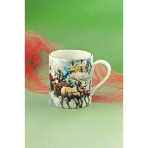 Merry X'mas altın yaldızlı porselen kupa