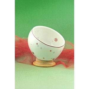 Christmas carol bambu ayaklı porselen kase