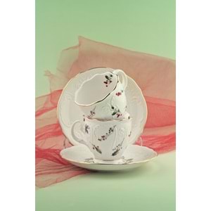 Christmas altın yaldızlı 2 kişilik porselen kahve fincan takımı