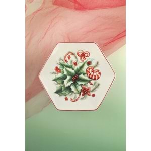 Winterberry porselen ayaklı tabak