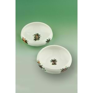 Happy holidays orta boy ikili porselen kase