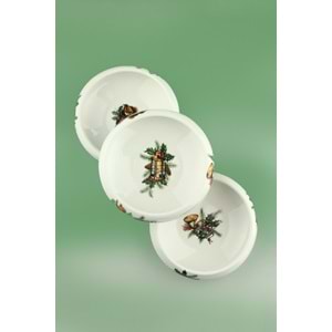 Happy holidays küçük boy 3 lü porselen kase