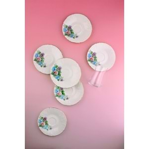 Bouquet12 parça 6 kişilik porselen çay takımı