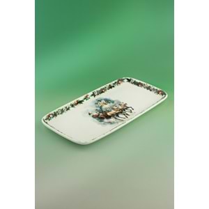 Merry X'mas porselen sunum tabağı/tepsisi