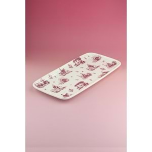 Pembe royal porselen sunum tabağı/tepsisi