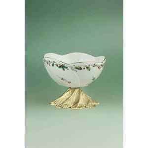 Christmas metal ayaklı porselen kase