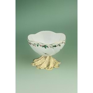 Christmas metal ayaklı porselen kase