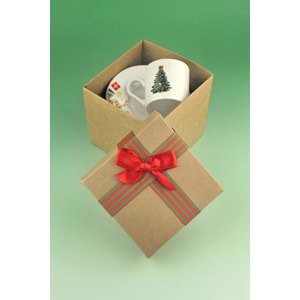 Christmas tree tek kişilik porselen kahve fincan takımı yılbaşı hediye kutulu