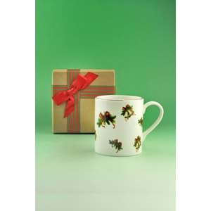 Christmas bells altın yaldızlı porselen kupa yılbaşı hediye kutulu