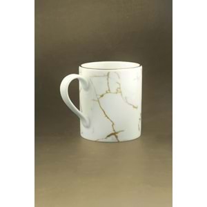 Gold marble altın yaldızlı porselen kupa