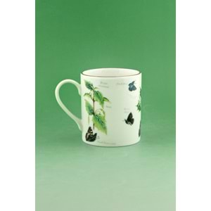 Botanik altın yaldızlı porselen kupa