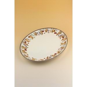 Retro tavşan büyük boy porselen kayık tabak