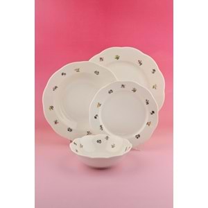 Flora porselen 2 kişilik 7 parça yemek takımı