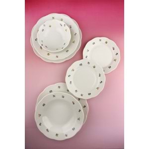 Flora porselen 2 kişilik 7 parça yemek takımı