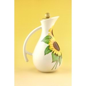 Ayçiçeği vakumlu ahşap kapaklı yağlık