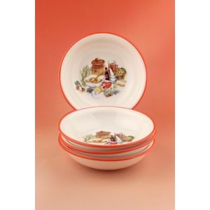 Oranj breakfast 4 parça porselen çerezlik