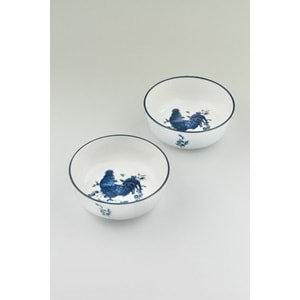 Blue country iki adet porselen kase