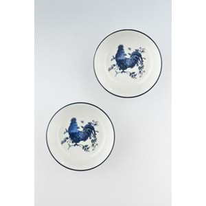 Blue country iki adet porselen kase