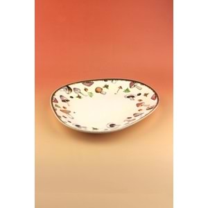 Retro mushroom porselen servis/sunum tabağı