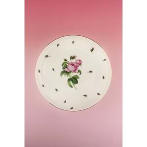 Pembe gül gold metal ayaklı tabak