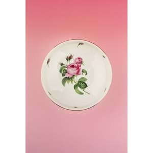 Pembe gül metal ayaklı porselen kase