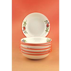 Oranj fruits 6 parça porselen çerezlik