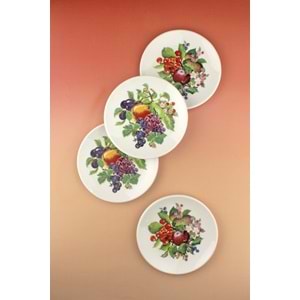 Fruit 4 parça porselen pasta tabağı