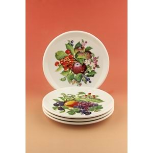 Fruit 4 parça porselen pasta tabağı