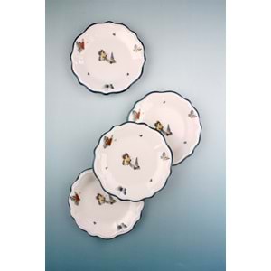 Butterflies aqua 4 parça tatlı/kurabiye tabağı