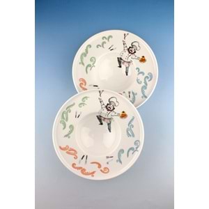 Chef 2 adet porselen makarna tabağı