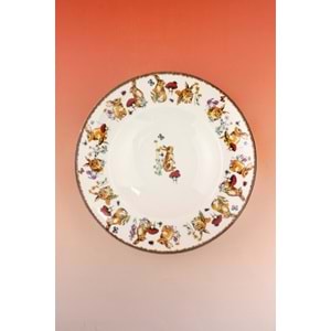 Retro tavşan porselen salata kasesi