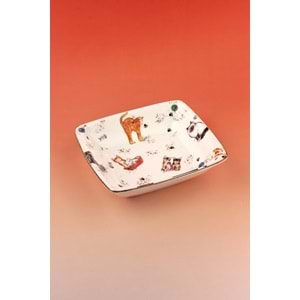 Cats kare porselen kase