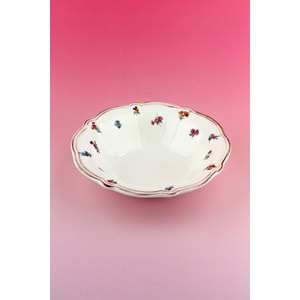 Flora antik porselen salata kasesi